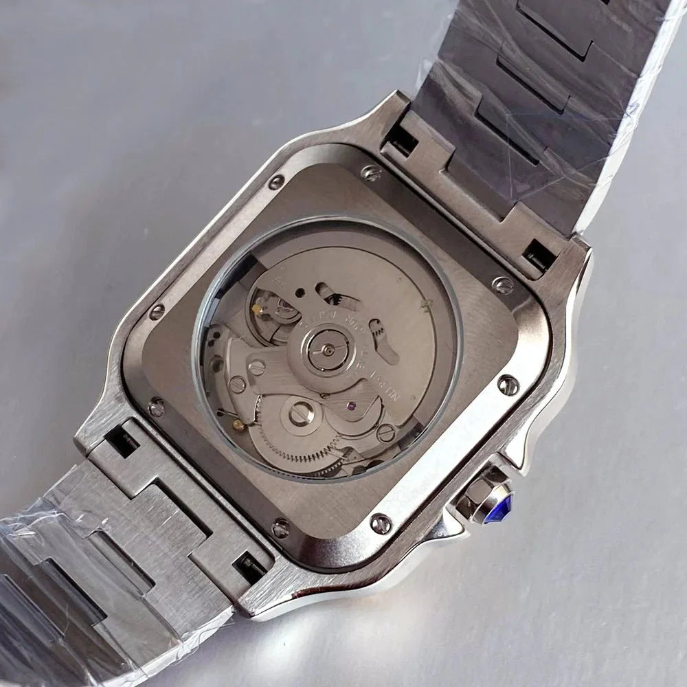 Tandorio Square Watch TD303G Two Tone 38mml 5ATM Waterproof NH35A Automatic Sapphire Glass Back - Tandorio Watches