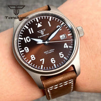 brown logo dial