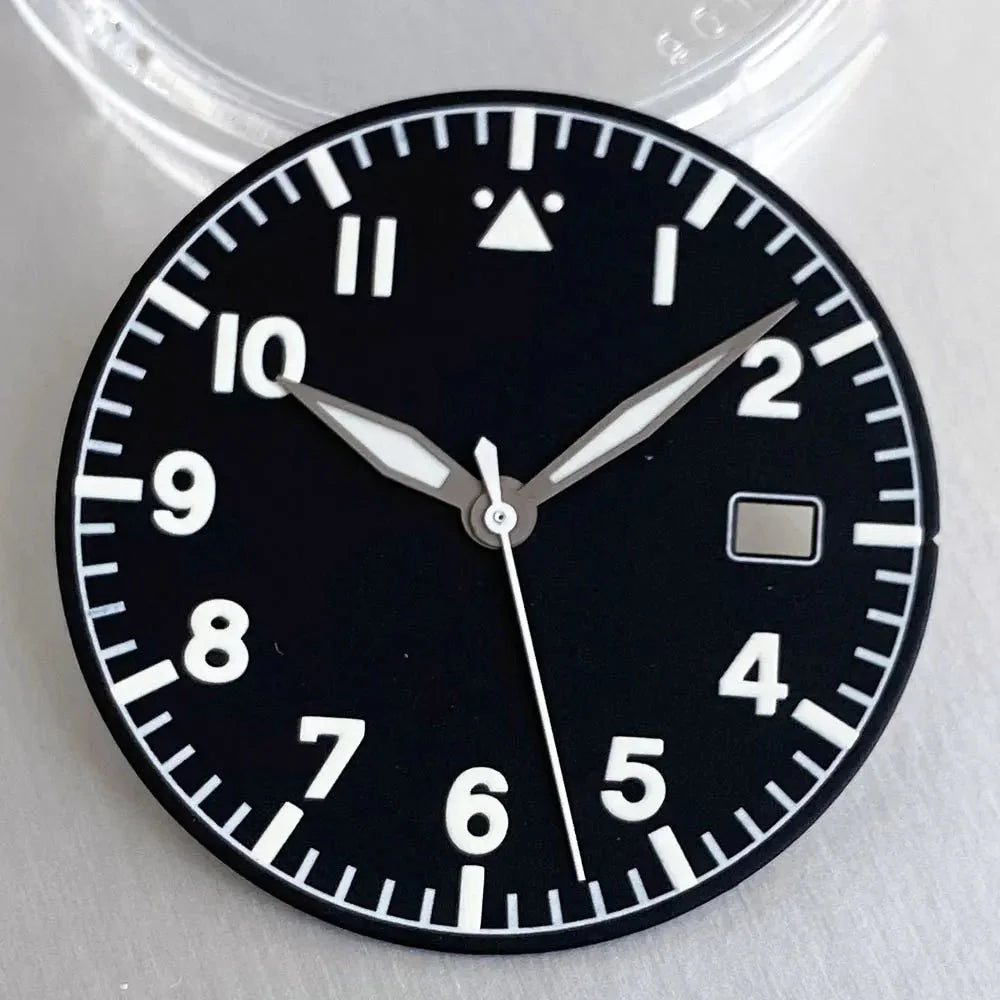 Ti - 2 Titanium Pilot Watch Case Aviator Watch Case 39mm for NH35 NH36 NH38 PT5000 ETA2824 SW200 Movement Sapphire 200M Waterproof - Tandorio Watches