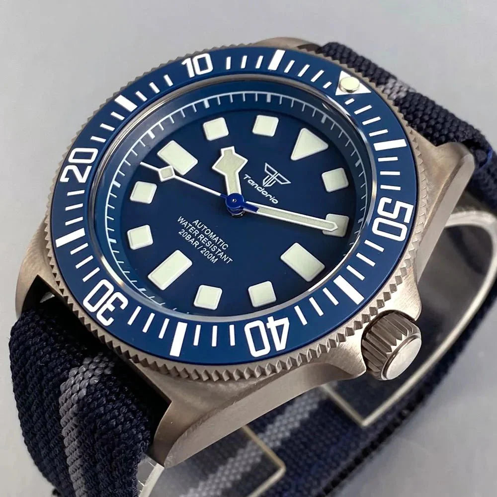 Titanium Diver Tandorio FXD TD267 42mm NH35 PT5000 Automatic Sapphire 200M Dive Watches Luminous Montres hommes Luminous - Tandorio Watches