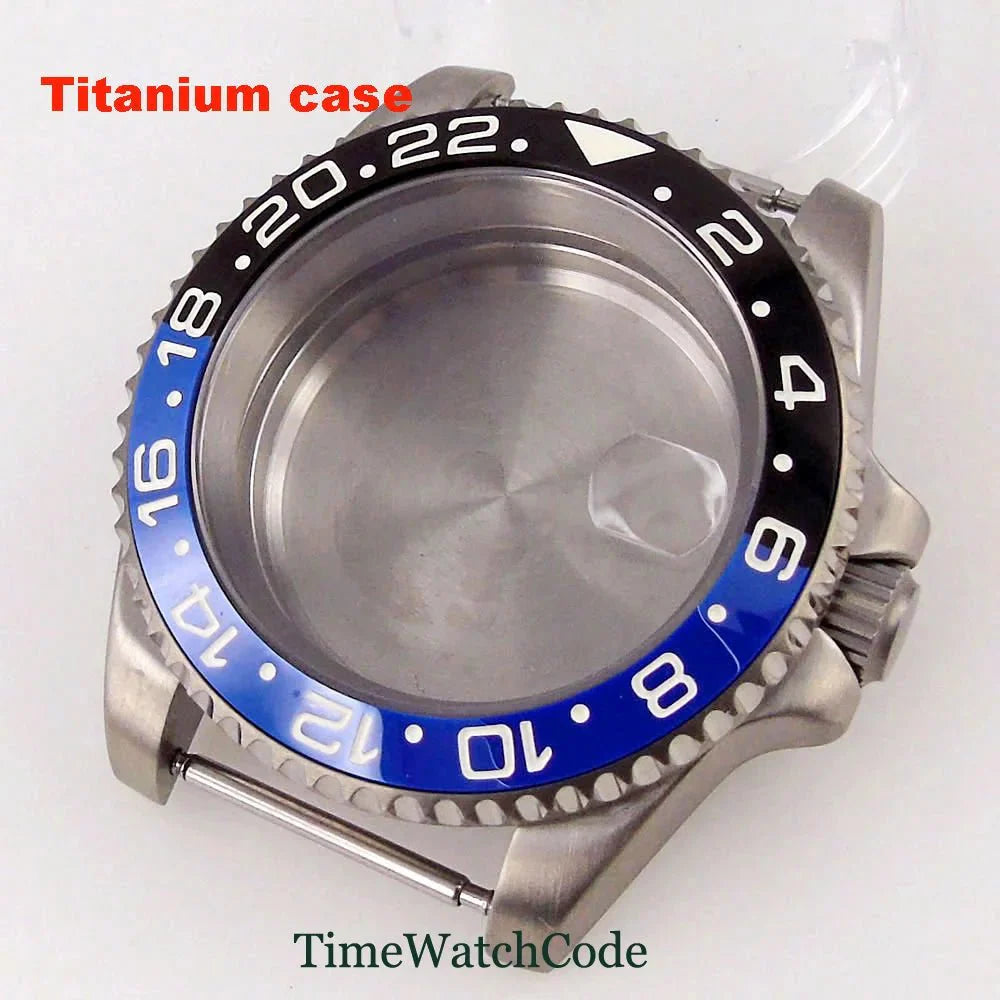 Titanium Watch Case 40mm Sub Diver 200m Waterproof Fit for NH35 NH36 ETA2824 PT5000 Antiallergry Sapphire Crystal Screw - in Crown - Tandorio Watches