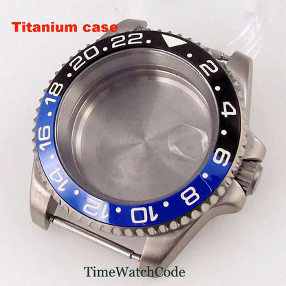 Titanium Watch Case 40mm Sub Diver 200m Waterproof Fit for NH35 NH36 ETA2824 PT5000 Antiallergry Sapphire Crystal Screw - in Crown - Tandorio Watches
