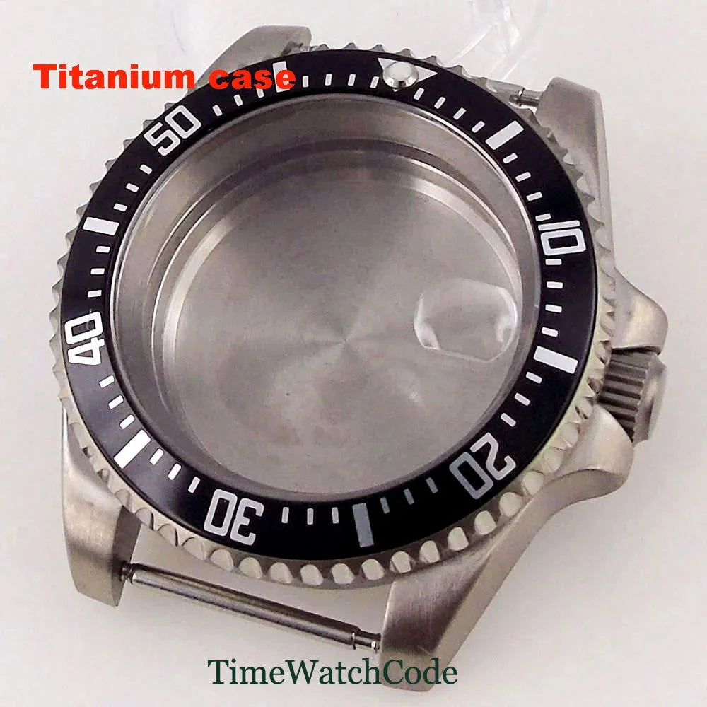 Titanium Watch Case 40mm Sub Diver 200m Waterproof Fit for NH35 NH36 ETA2824 PT5000 Antiallergry Sapphire Crystal Screw - in Crown - Tandorio Watches