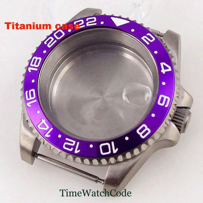 Titanium Watch Case 40mm Sub Diver 200m Waterproof Fit for NH35 NH36 ETA2824 PT5000 Antiallergry Sapphire Crystal Screw - in Crown - Tandorio Watches
