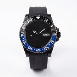 PVD Black Sub Wristfull D305 40mm Japan TMI NH36 Day Date Sapphire 20ATM Dive Watch GMT Bezel
