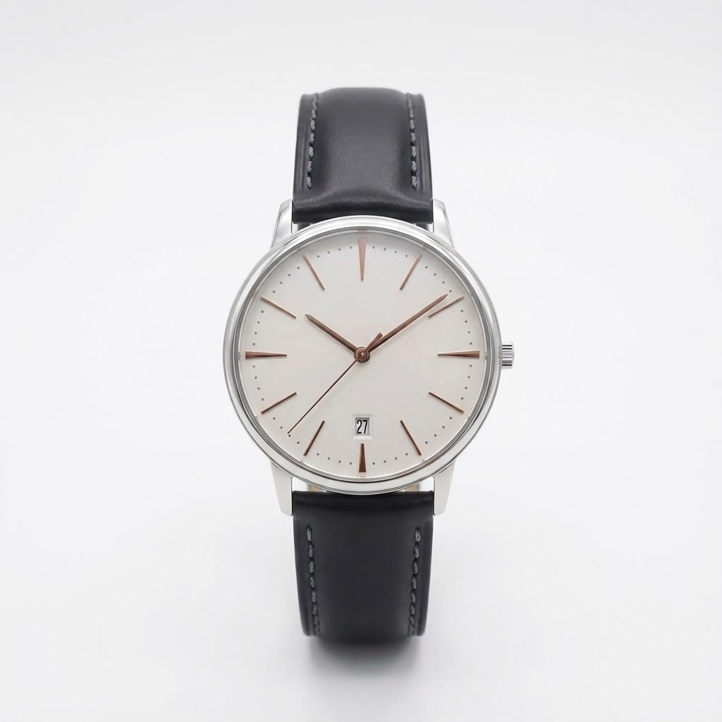 Miyota 9015 Pilot Watch WristFull P601 Leather Strap 40mm Polished  Sapphire 3ATM Dress minimalist